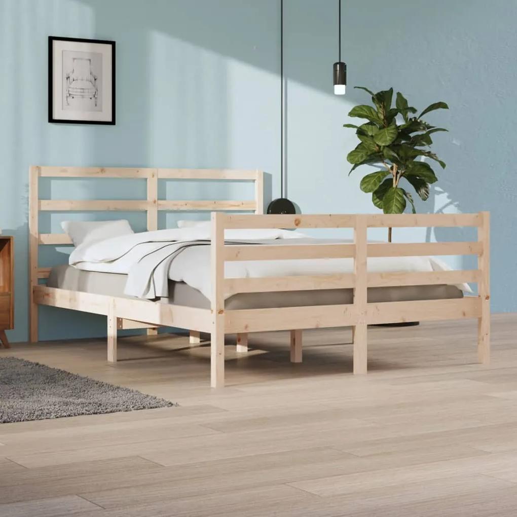 3105016 vidaXL Estrutura de cama 160x200 cm madeira de pinho maciça