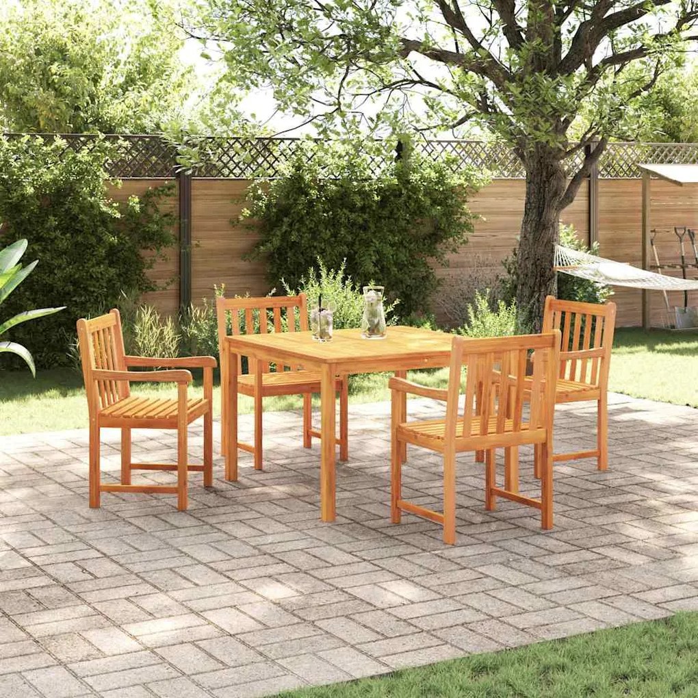 vidaXL Conjunto de Jantar de Jardim de 5 Peças - Madeira de Acácia Sólida
