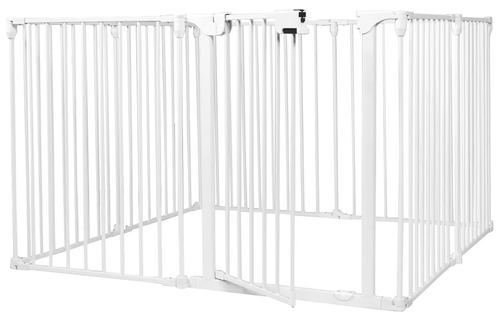 Parque infantil com 8 Painéis Ajustáveis em Vários Formatos Rápido e Fácil de Montar para Crianças Branco 74 x 57 cmco 74 x 57 cm