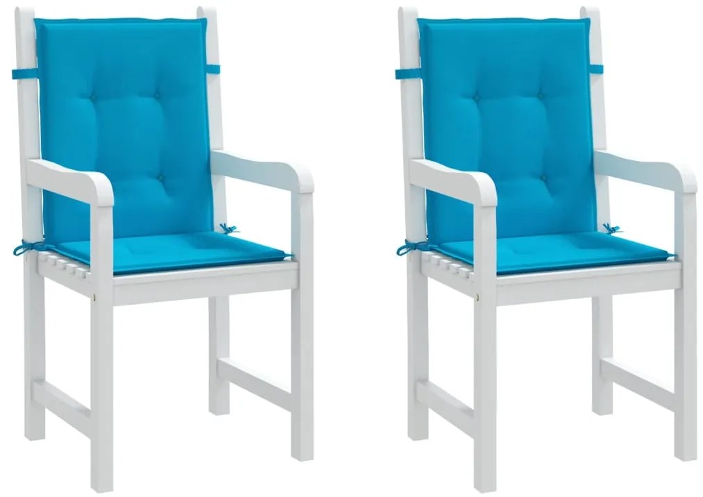 Almofadões lombares p/ cadeiras de jardim 2pcs oxford azul