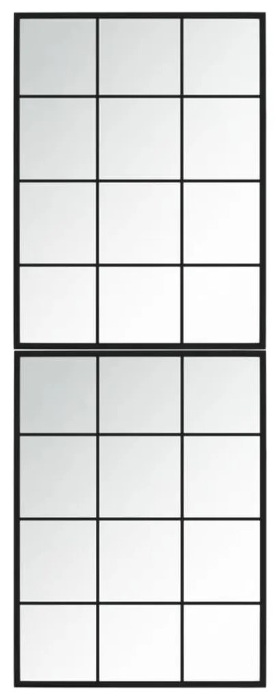 Espelhos de parede 2 pcs 80x60 cm metal preto