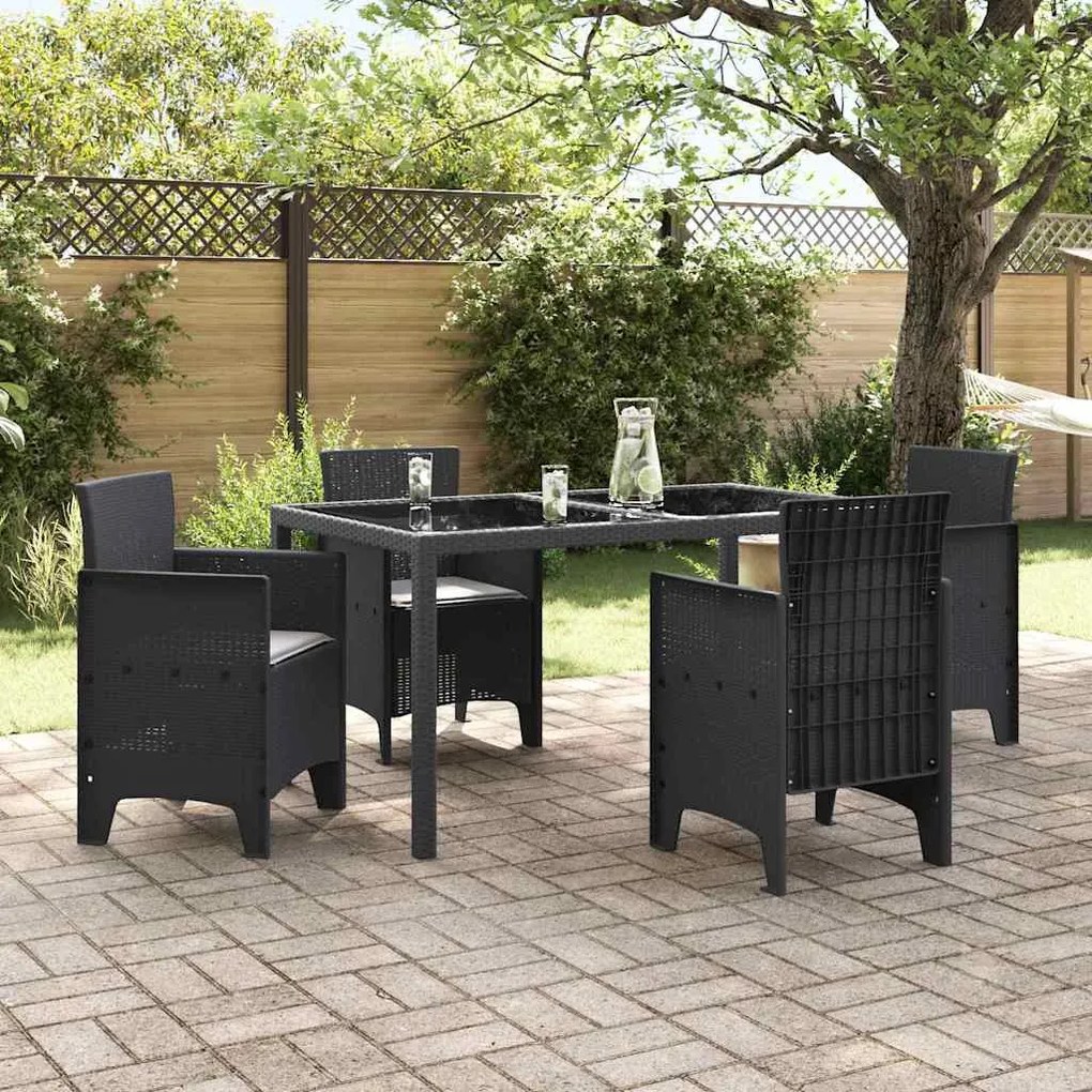 Cadeiras de Jardim com Almofadas 4 pcs Antracite