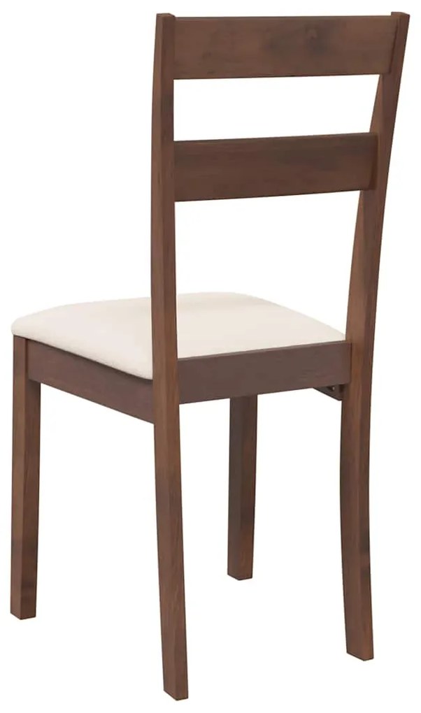 Cadeiras de jantar com almofadões 2 pcs madeira maciça castanho