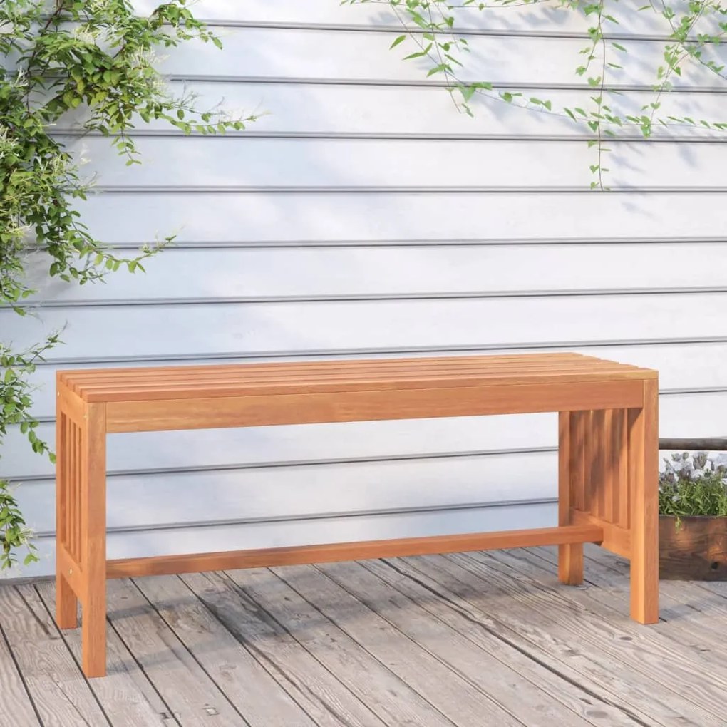vidaXL Banco de jardim 110 cm madeira de eucalipto maciça