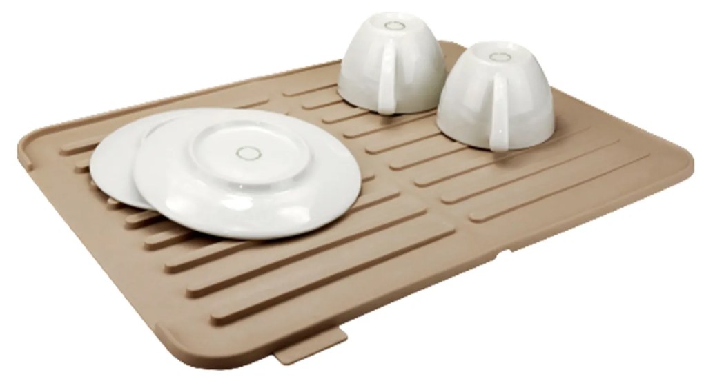 Tapete Escorredor Loiça Silicone Beclassic Bege 45X30X0.8cm