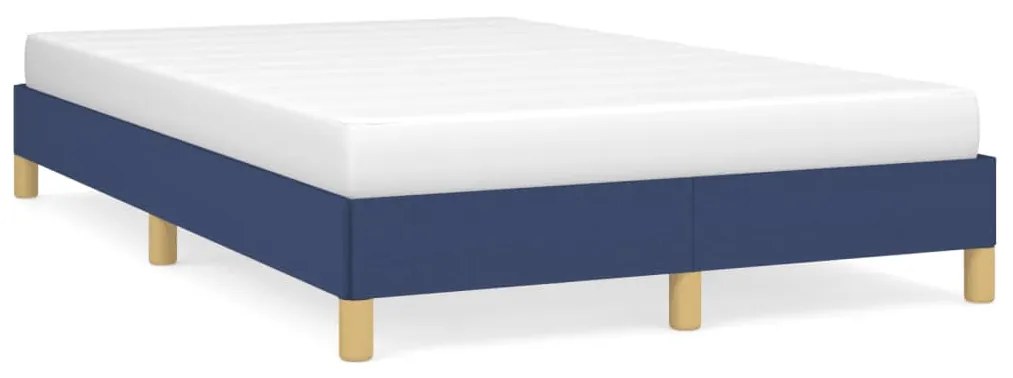vidaXL Estrutura de cama sem colchão 120x190 cm tecido azul