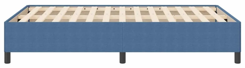 Estrutura de Cama vidaXL Azul 140x200 cm em Tecido Canelado