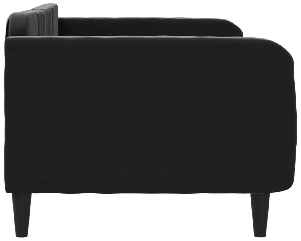 Sofá-cama 100x200 cm veludo preto