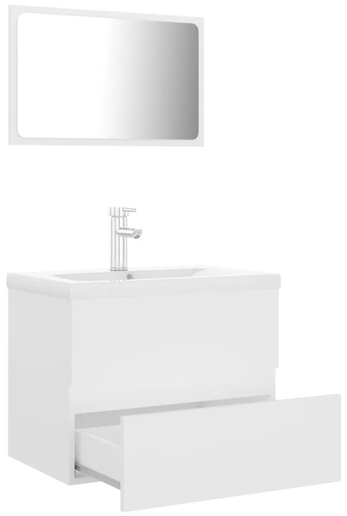 Conjunto de móveis de casa de banho contraplacado branco