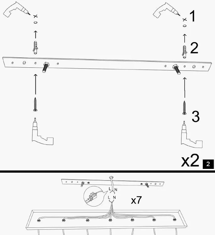 Candeeiro de Teto Kem – Ouro e Preto – 79 x 9 cm