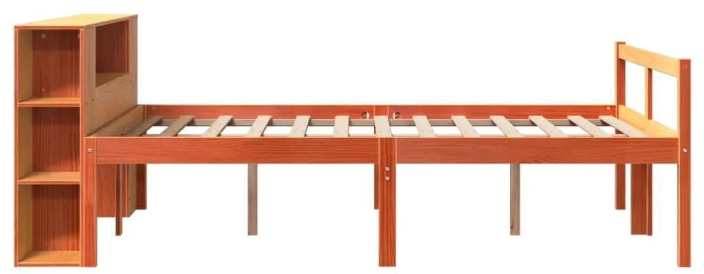 Cama com estante sem colchão 160x200 cm madeira maciça