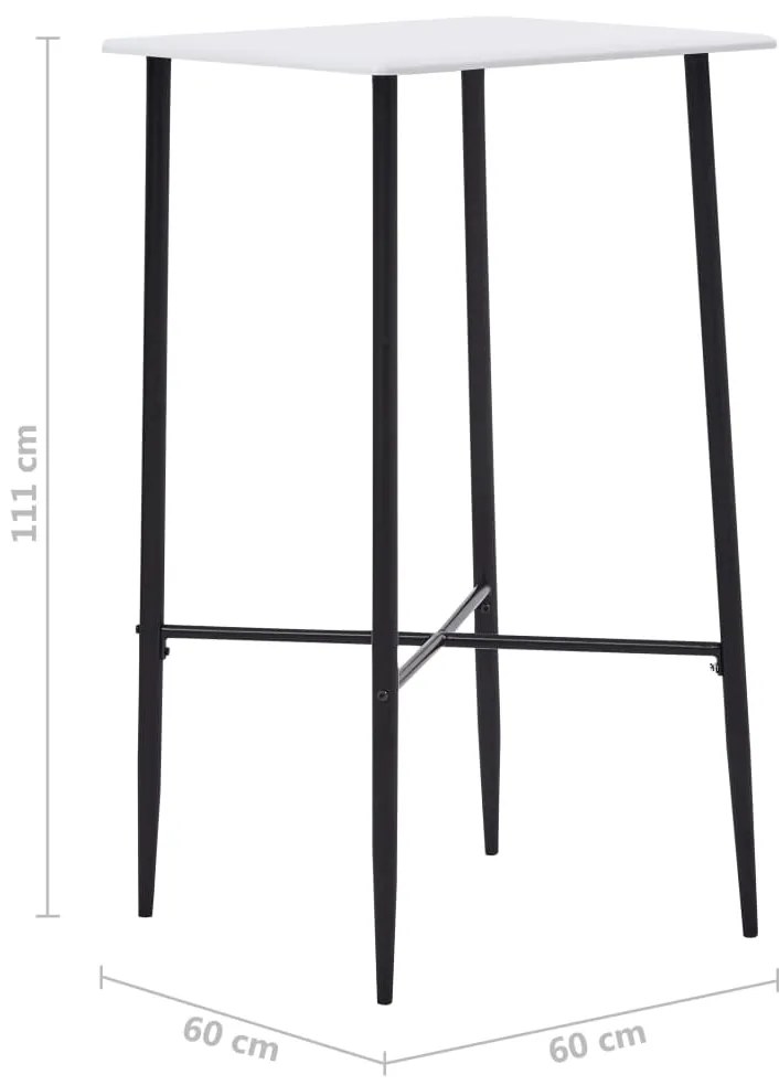 Mesa de bar 60x60x111 cm MDF branco