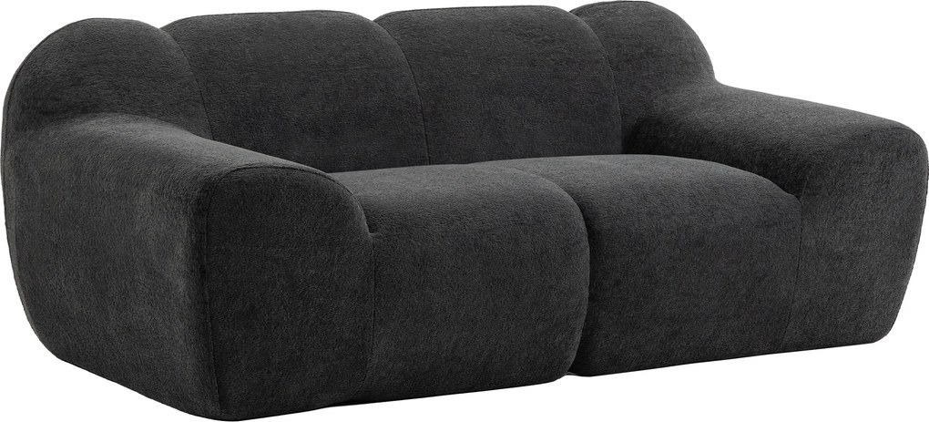 HOMCOM Sofá 2 Lugares em Chenille Sem Estrutura, Assento Amplo, Apoios de Braço Largos, 174x91x61cm, Cinza Escuro | Aosom Portugal