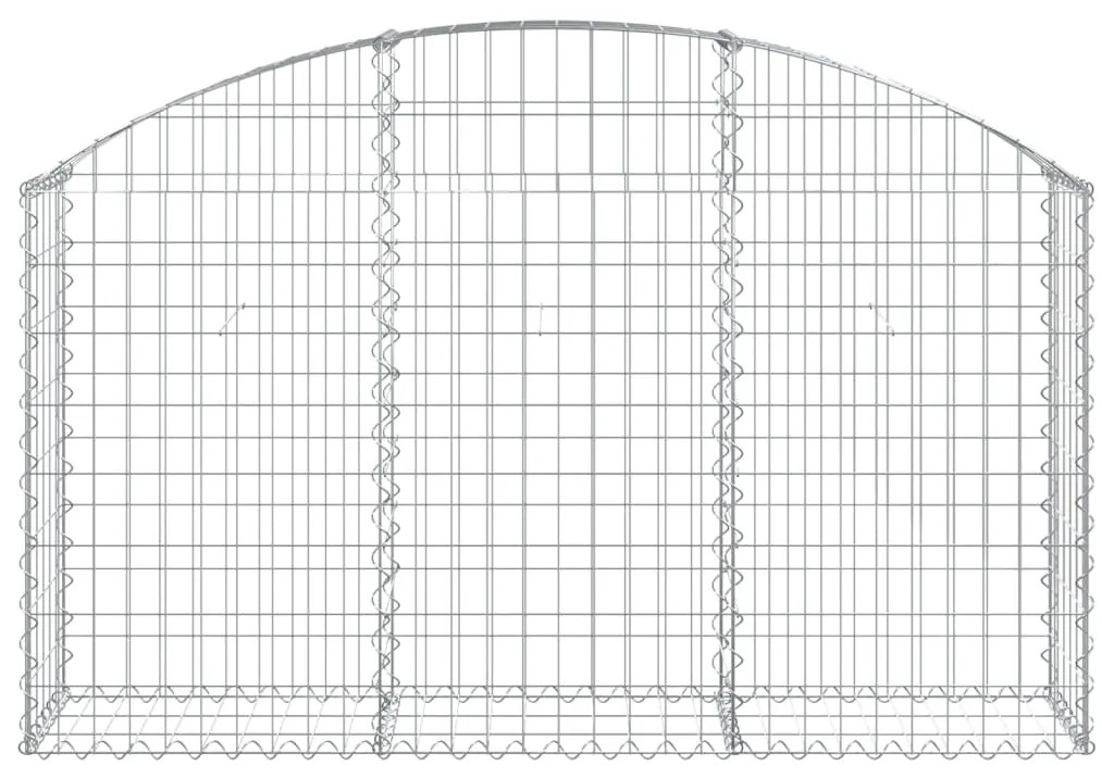 Cesto gabião arqueado 150x30x80/100 cm ferro galvanizado