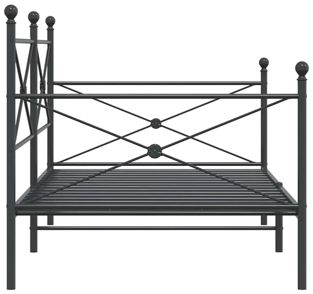 Cama de Dia sem Colchão 100x190 cm aço preto