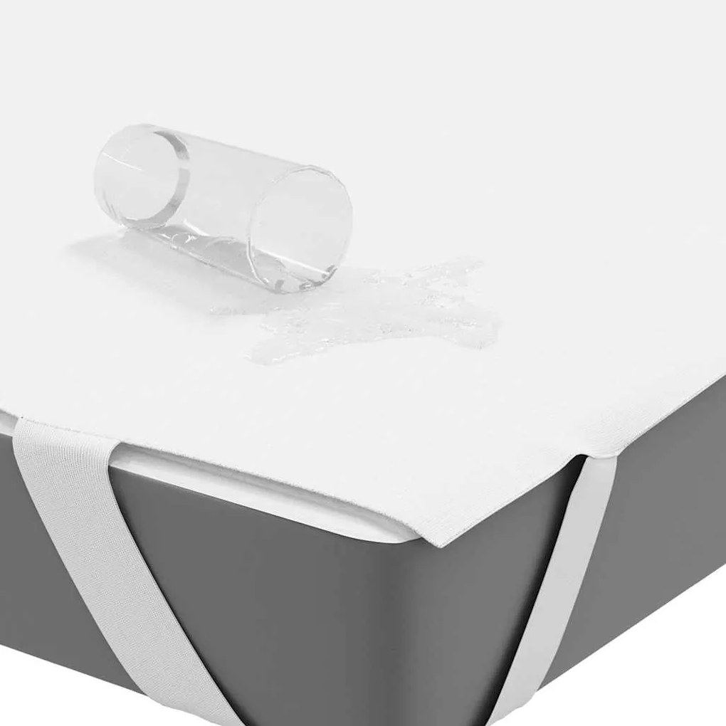 Protetor de colchão impermeável 100x200 cm branco