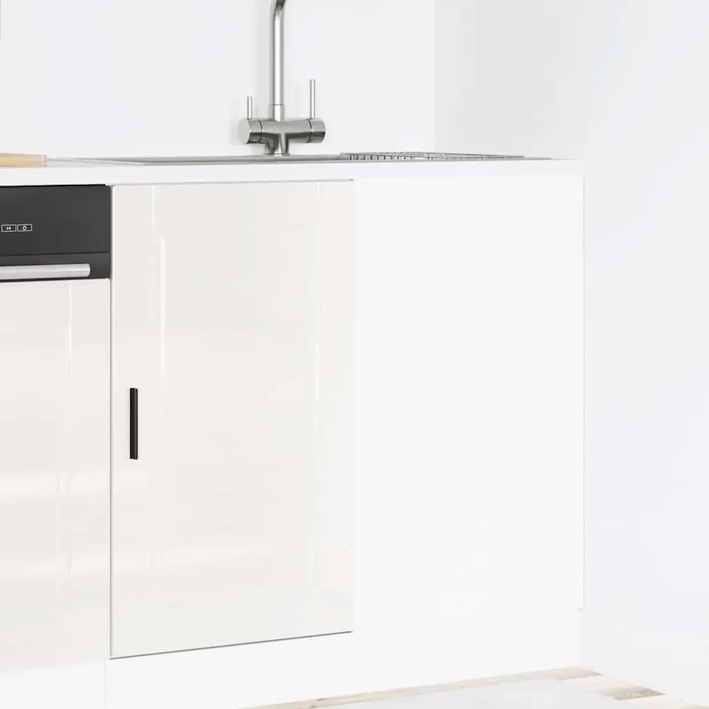 vidaXL Armário base cozinha Porto derivados madeira branco brilhante