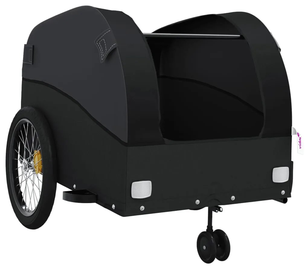 Reboque para bicicleta 45 kg ferro preto