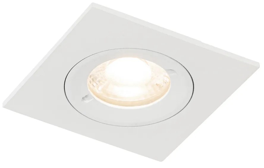 Foco embutido moderno branco quadrado IP44 - Xena Moderno