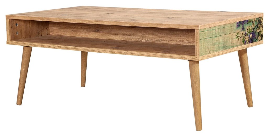Mesa de Centro Viva – Pinheiro Atlântico Verde – 110x45x60 cm