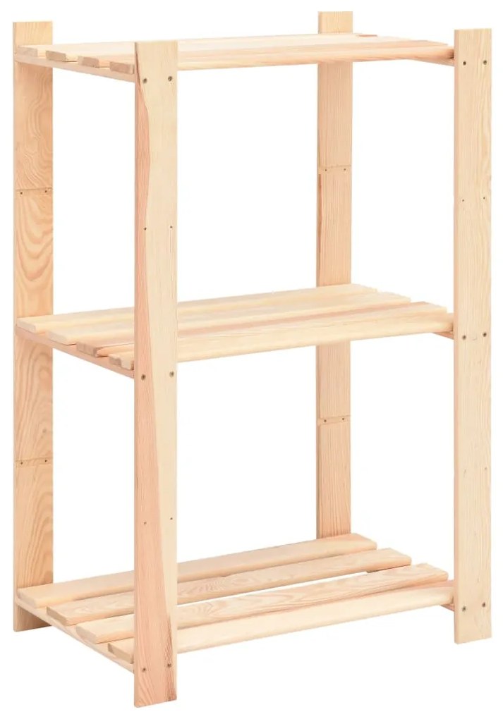 10 unidades arrumação 3 prateleiras 60x38x90cm pinho 150 kg