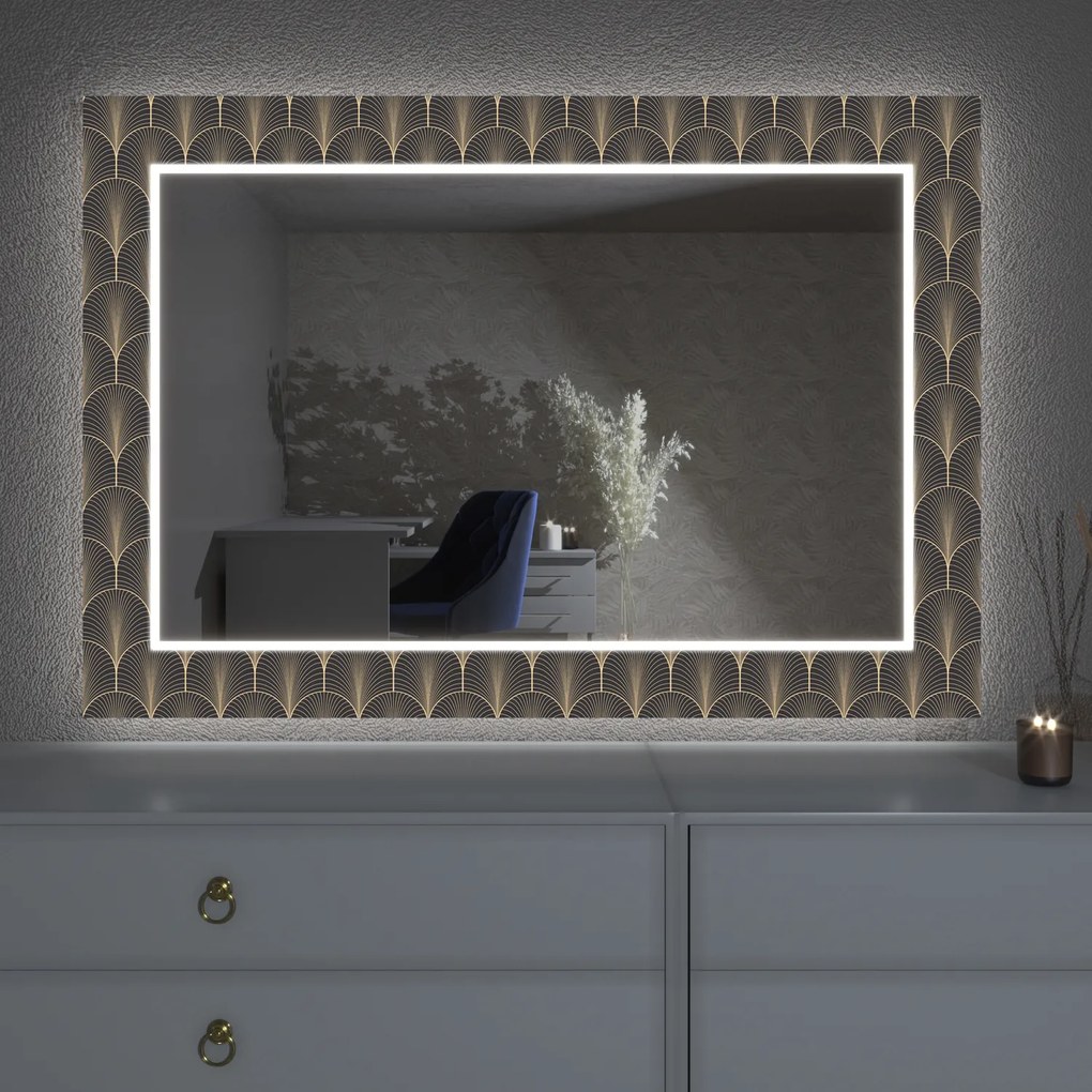 Espelho LED com decoração D19