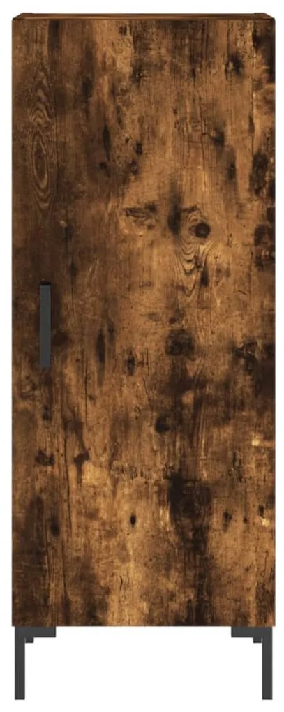 Armário Alto com Vitrine Brenna de 180 cm - Madeira Rústica - Design M