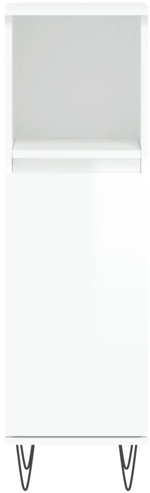Armário de Casa de Banho 30x30x100 cm derivados de madeira branco bri