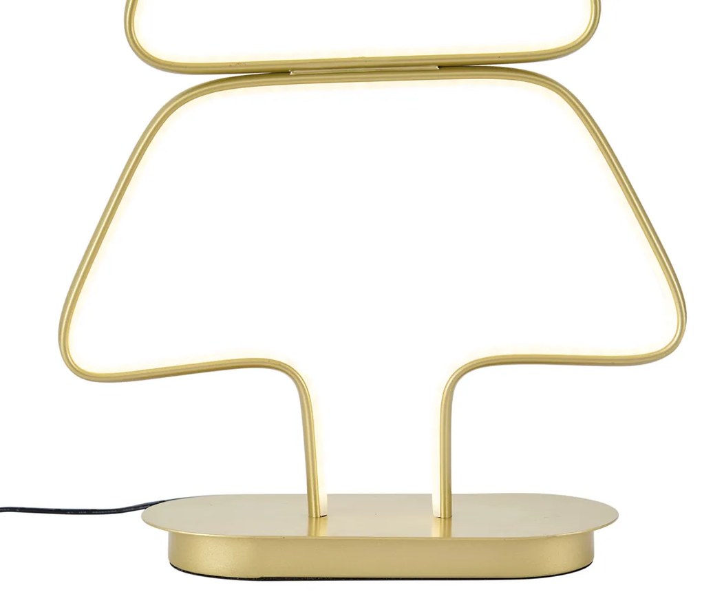 Candeeiro de Mesa de Natal Dourado Árvore de Natal Inclui LED - Arbre