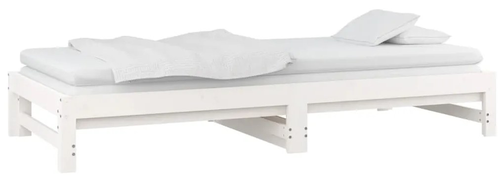 Sofá-cama de puxar 2x(90x200) cm pinho maciço branco