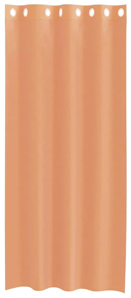 Cortinas de voile com ilhós 2 pcs terracota