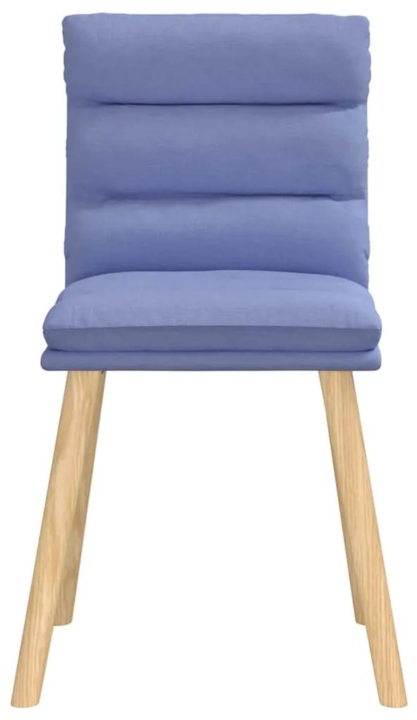 Cadeiras de jantar 4 pcs Jeans Tecido Azul