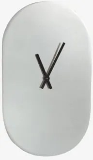 Relógio De Parede Oval 35x20 Cm Em Aço Inoxidável Daffiel Aço Inoxidável - Sklum