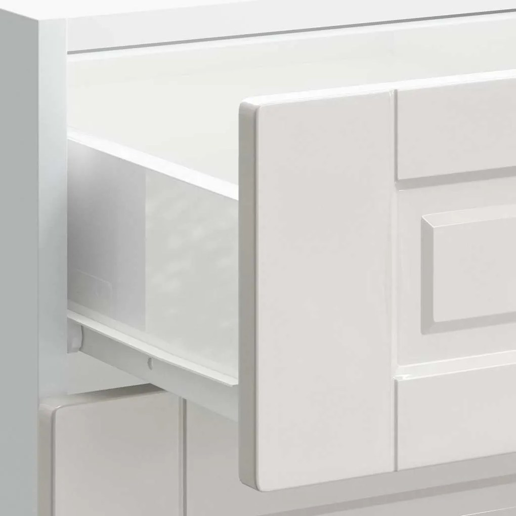 Armário base cozinha Porto derivados madeira branco brilhante