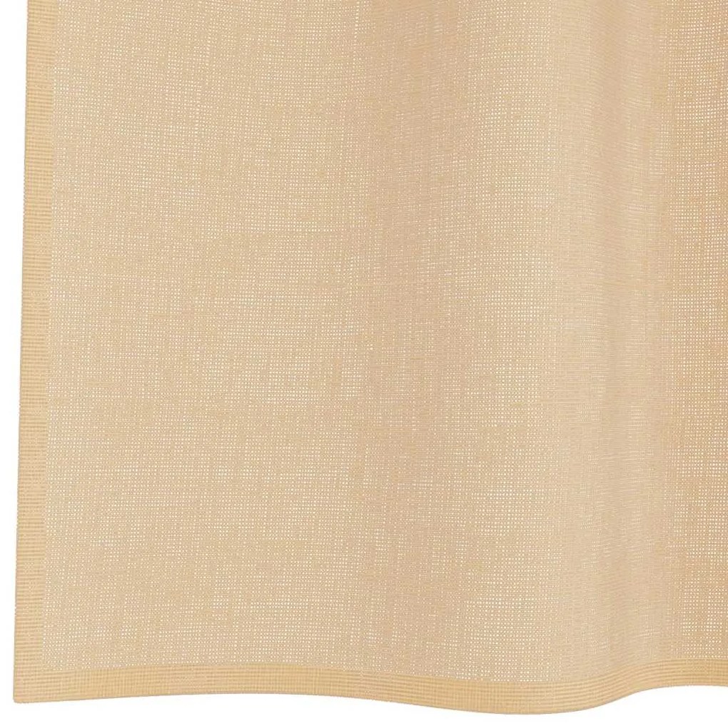 Cortinas de voile com bolsos para varão 2 pcs areia