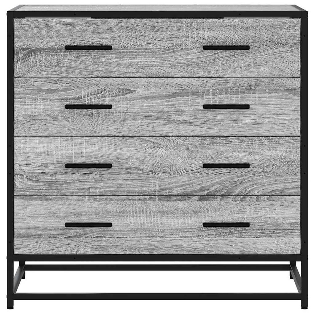Cómoda com 4 Gavetas - 70x41x70 cm deriv. madeira - cinzento sonoma