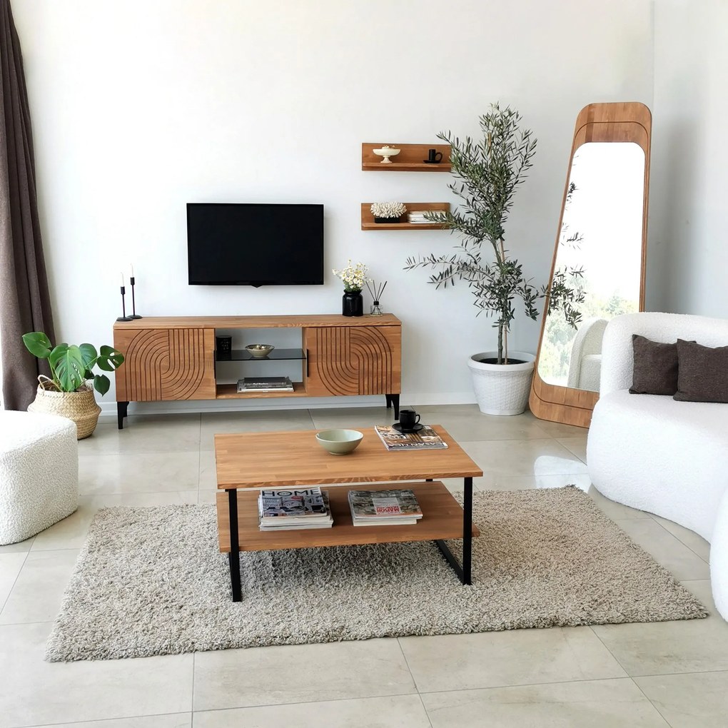 Unidade de TV Lidya – Carvalho – Largura: 150 cm Altura: 40 cm Profund