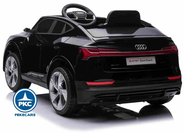 Carro eletrico crianças Audi E-TRON Quattro Sportback 12V Ecrã MP4 Preto