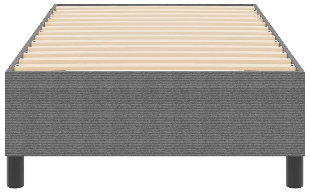 Cama Box Spring Cinza Claro 90x200 cm Tecido Cotelê