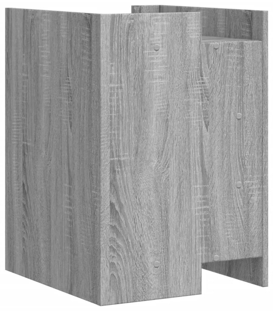 Mesa cabeceira 45x50x65 cm derivados de madeira cinzento sonoma