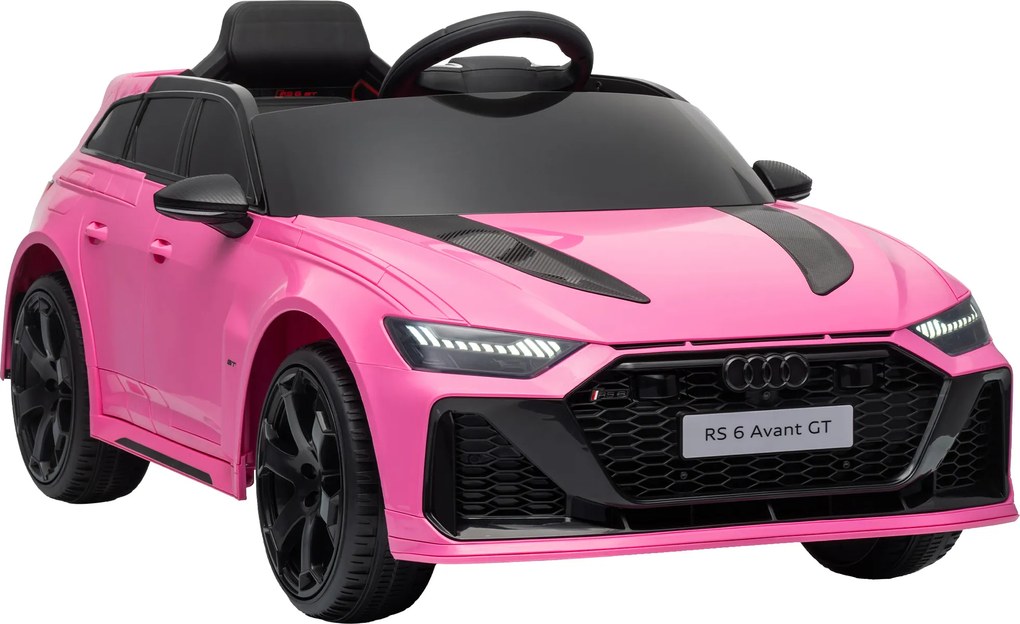 Carro Elétrico Audi RS 6 Avant GT para Crianças 12V com Comando 2,4 G Motor Duplo Arranque Suave e Suspensão