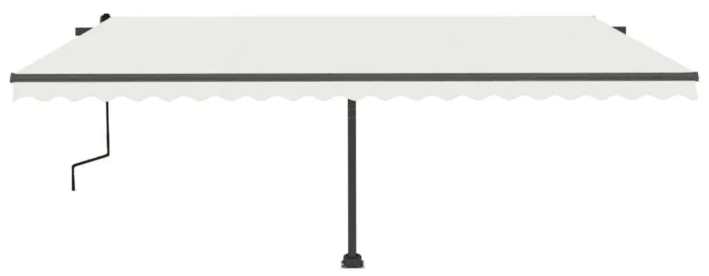 Toldo retrátil manual independente 500x350 cm cor creme