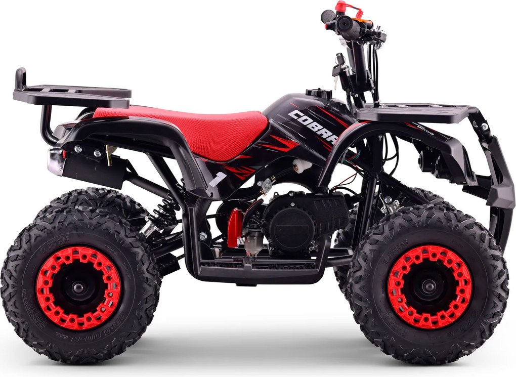 Mini Moto Infantil para crianças 5 a 9/10 anos Gasolina 50 CC Beneo Motors Cobra com limitador de velocidade vermelha
