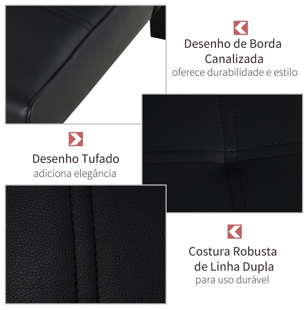 HOMCOM Sofá Cama de 3 Lugares Sofa 2 em 1 Dobrável sem Apoio para os Braços com Estrutura Resistente Pés Elevados Assento Acolchoado Carga 300kg 165x75,5x70cm Preto