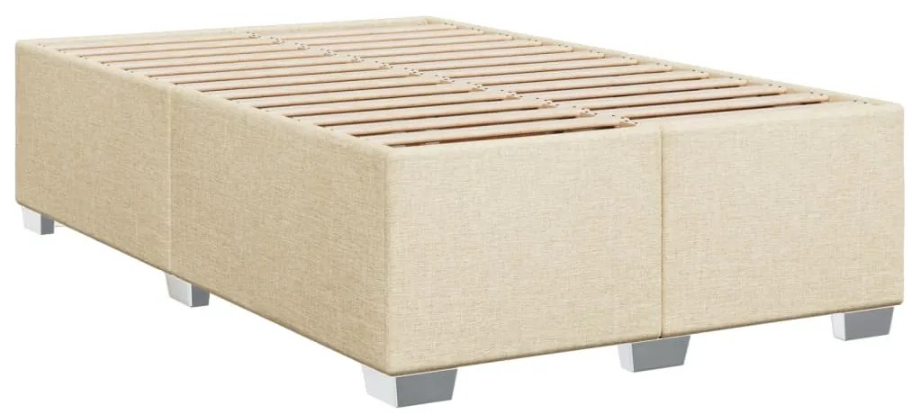 Cama boxspring com colchão 120x190 cm tecido cor creme