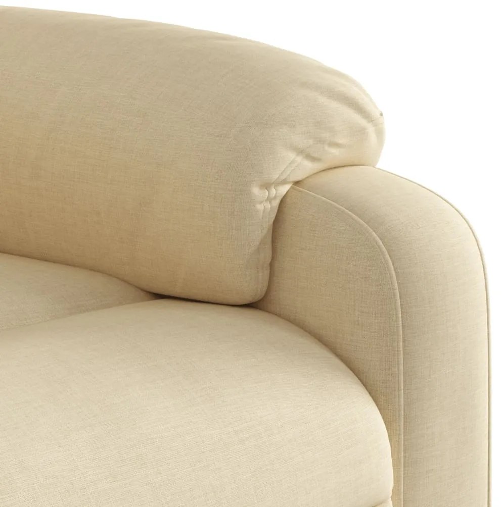 Poltrona reclinável elétrica tecido cor creme