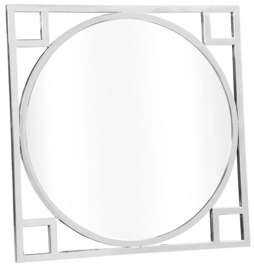 Espelho de Parede Dkd Home Decor Prata Cristal Aço (70 X 2 X 70 cm)