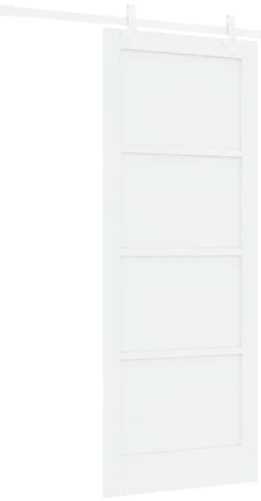 Porta Deslizante vidaXL com Conjunto de Ferragens Brancas 83x211 cm Ma
