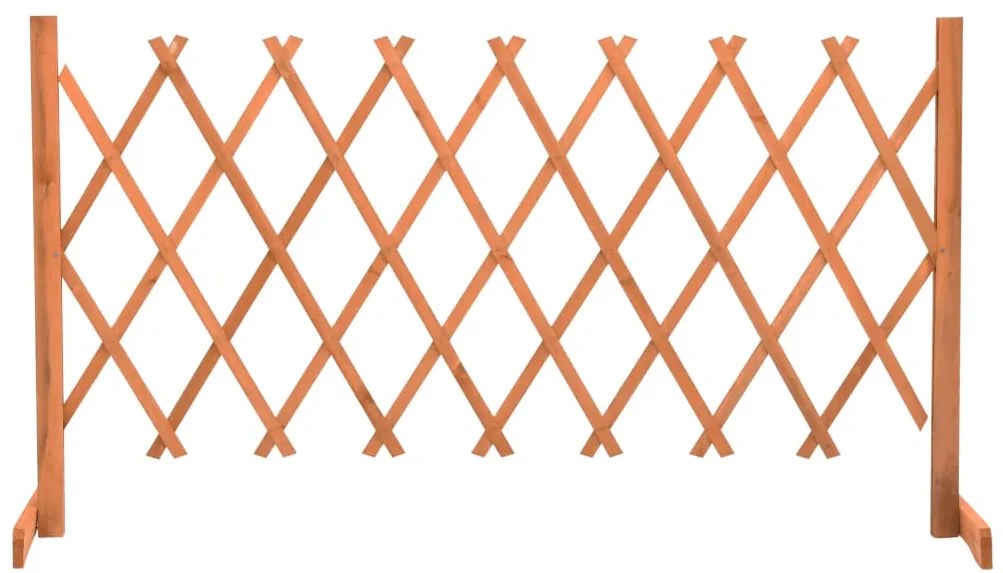 vidaXL Vedação em treliça para jardim 150x80 cm abeto maciço laranja