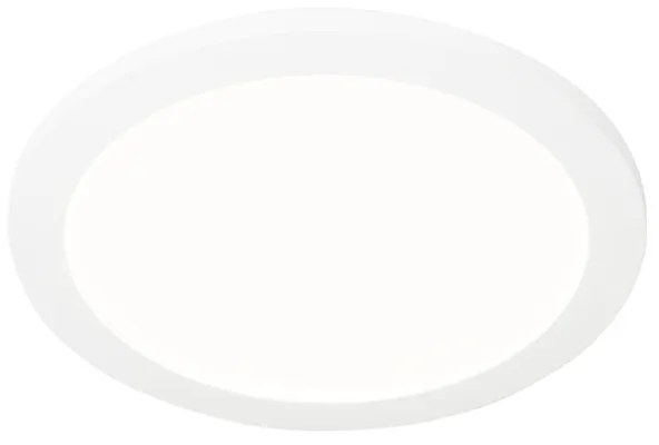 Candeeiro de teto embutido branco 30 cm com LED regulável em 3 níveis IP44 - Steve